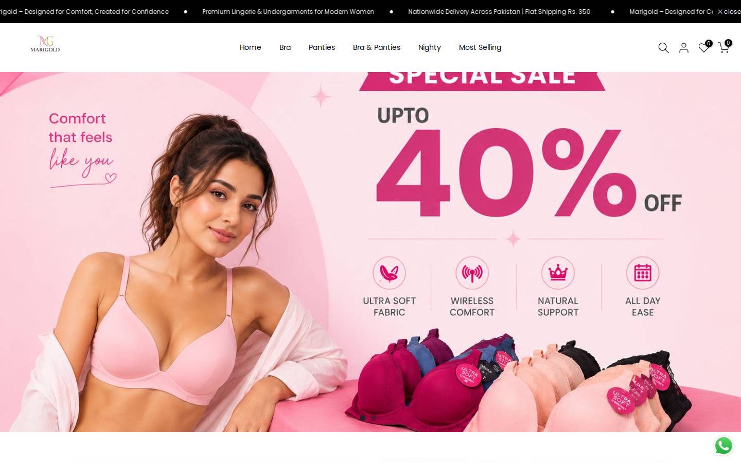 marigoldpk.store homepage screenshot