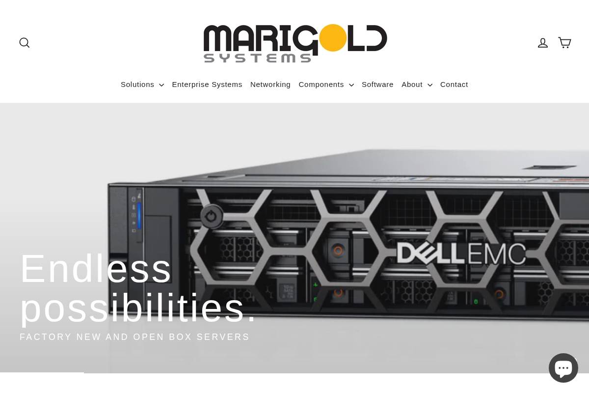 marigoldsystems.com homepage screenshot