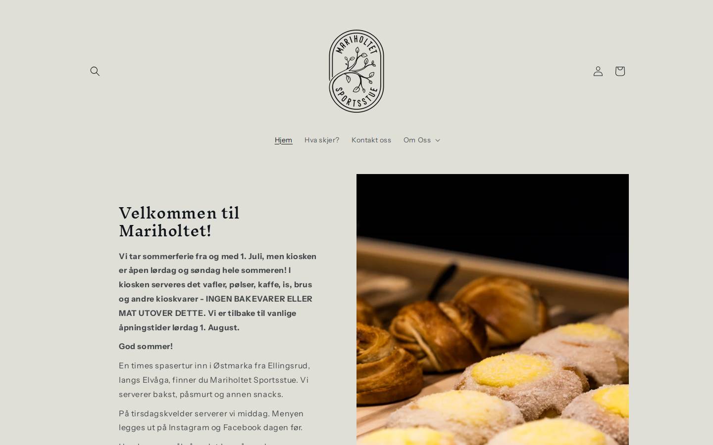 mariholtet.no homepage screenshot