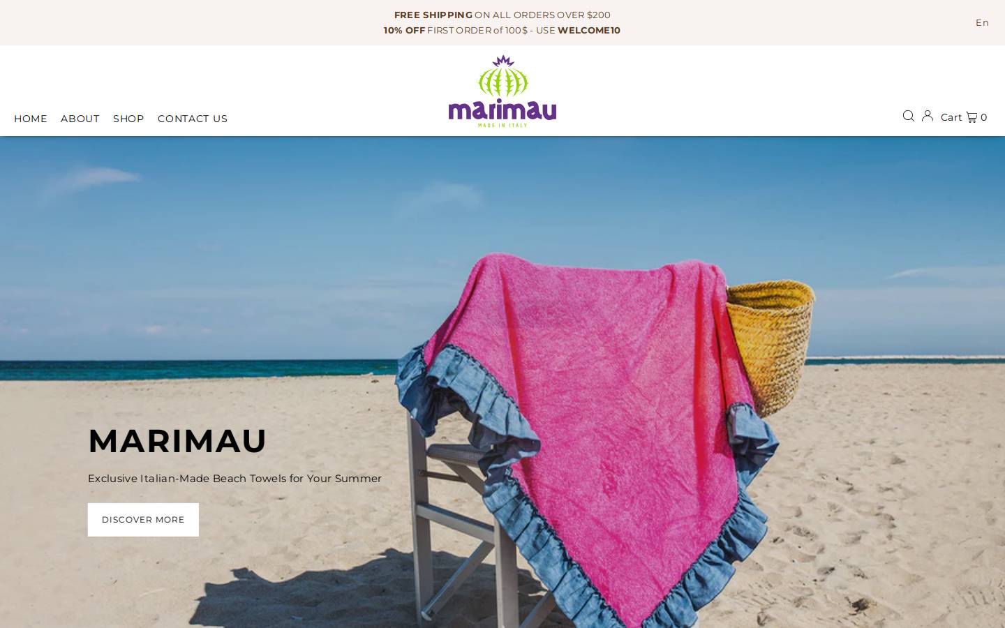 marimau.com homepage screenshot