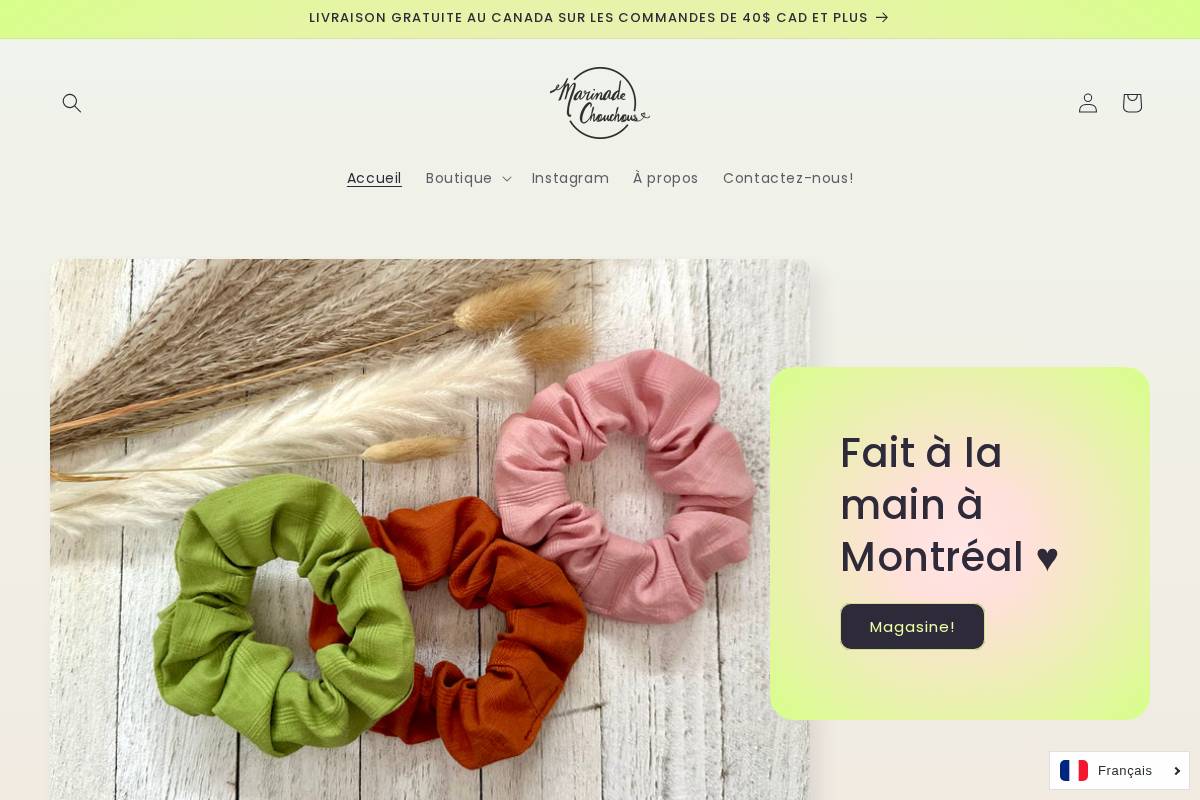 marinadechouchous.com homepage screenshot