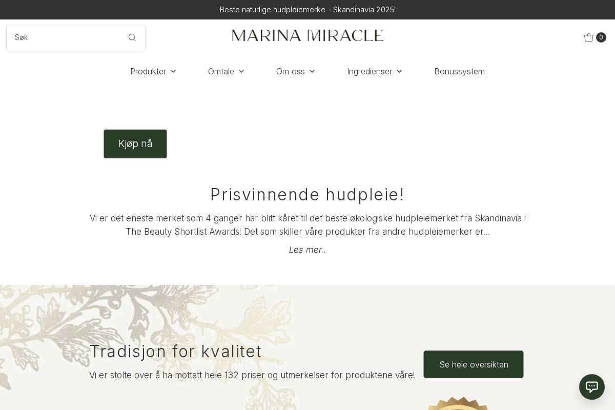 marinamiracle.no homepage screenshot