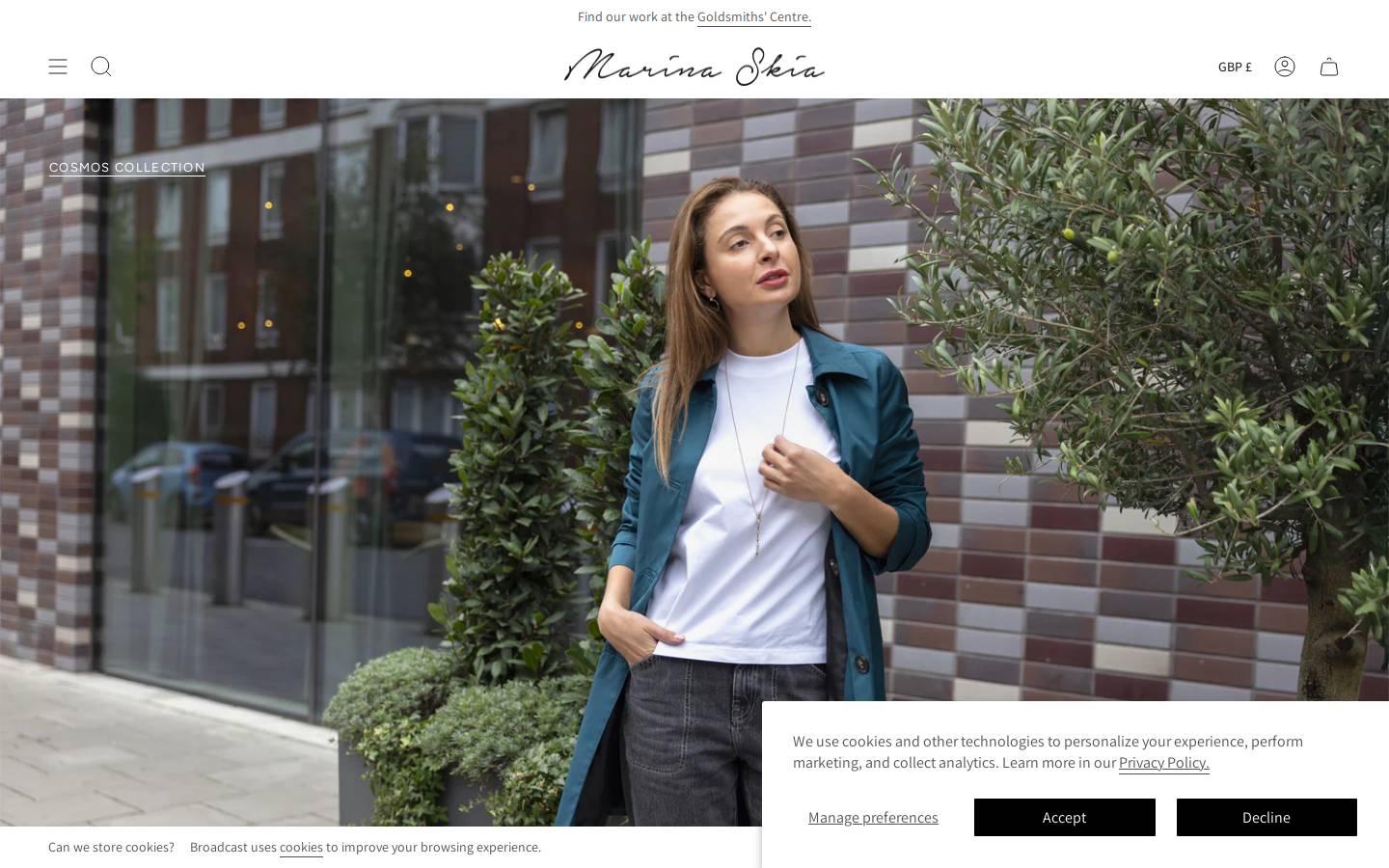 marinaskia.com homepage screenshot