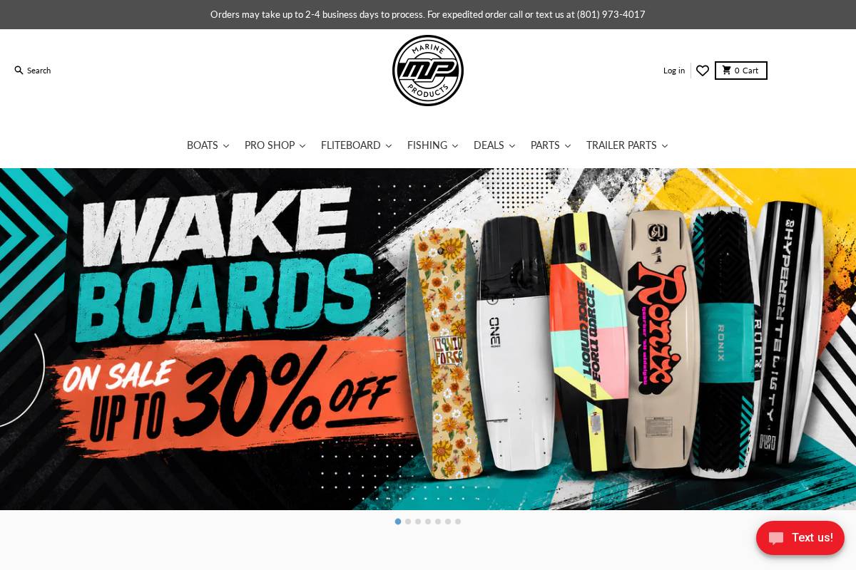 marine-products.com homepage screenshot