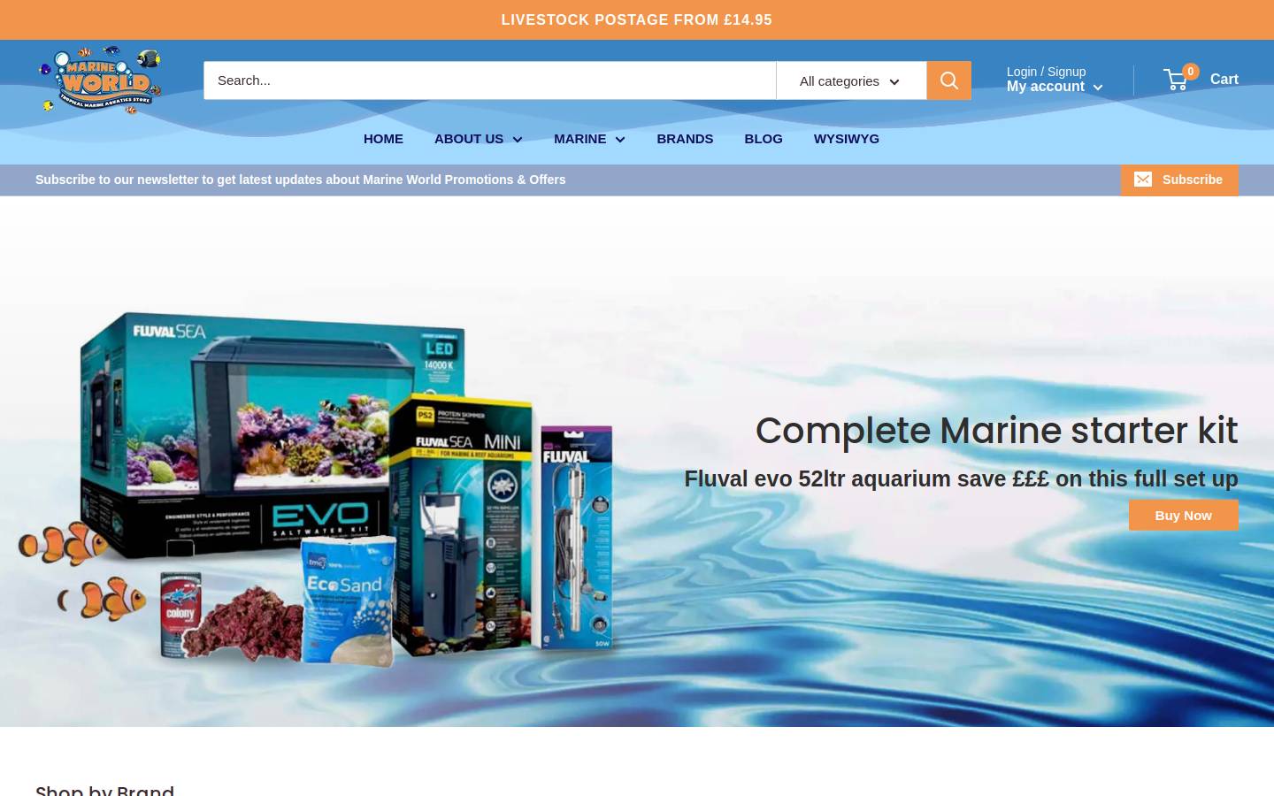 marine-world.co.uk homepage screenshot