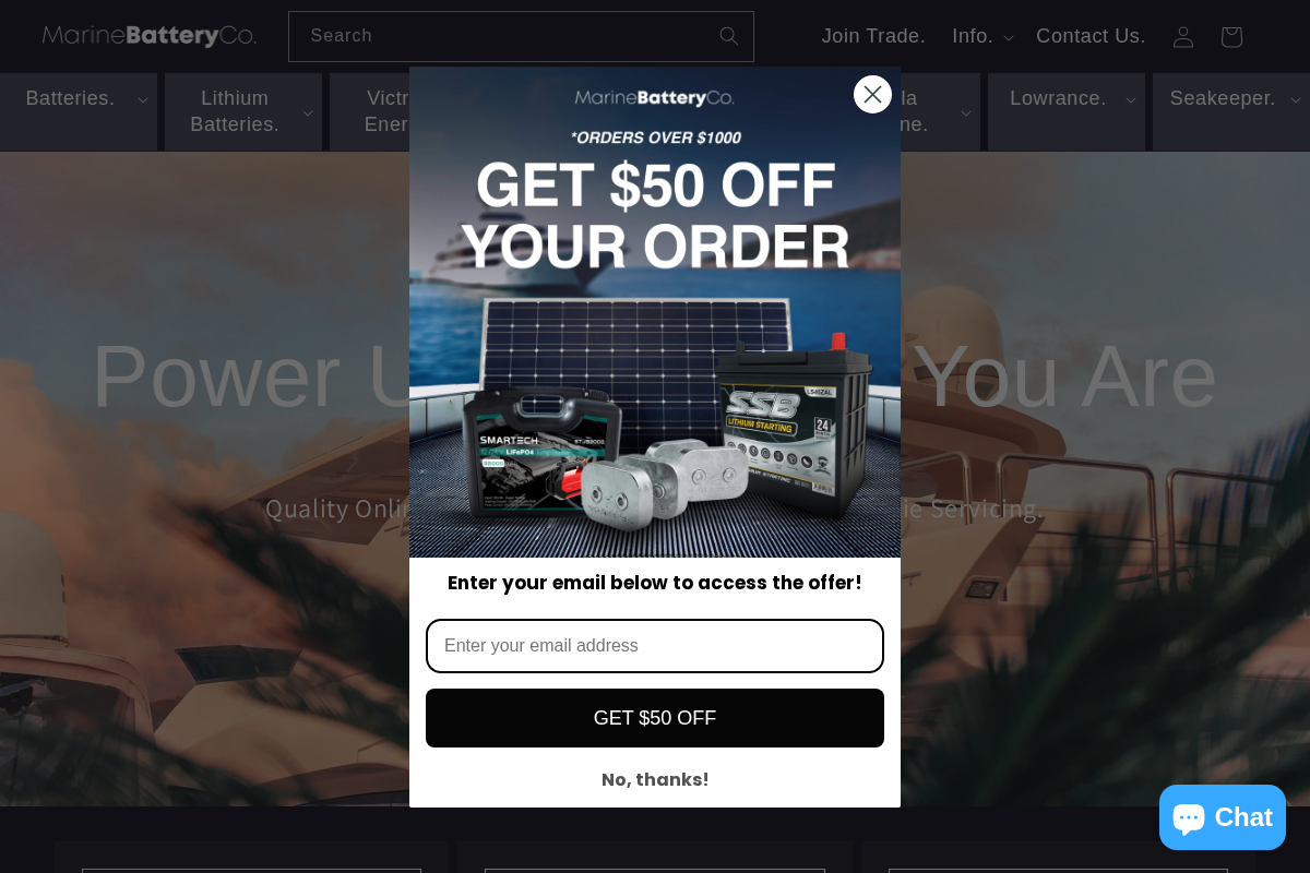 MarineBatteryCo. homepage screenshot