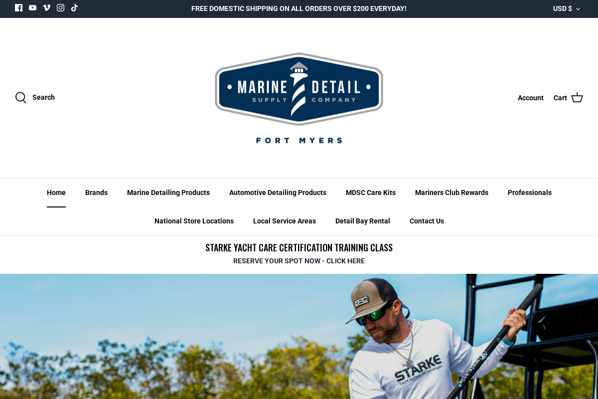 marinedetailsupply.com homepage screenshot