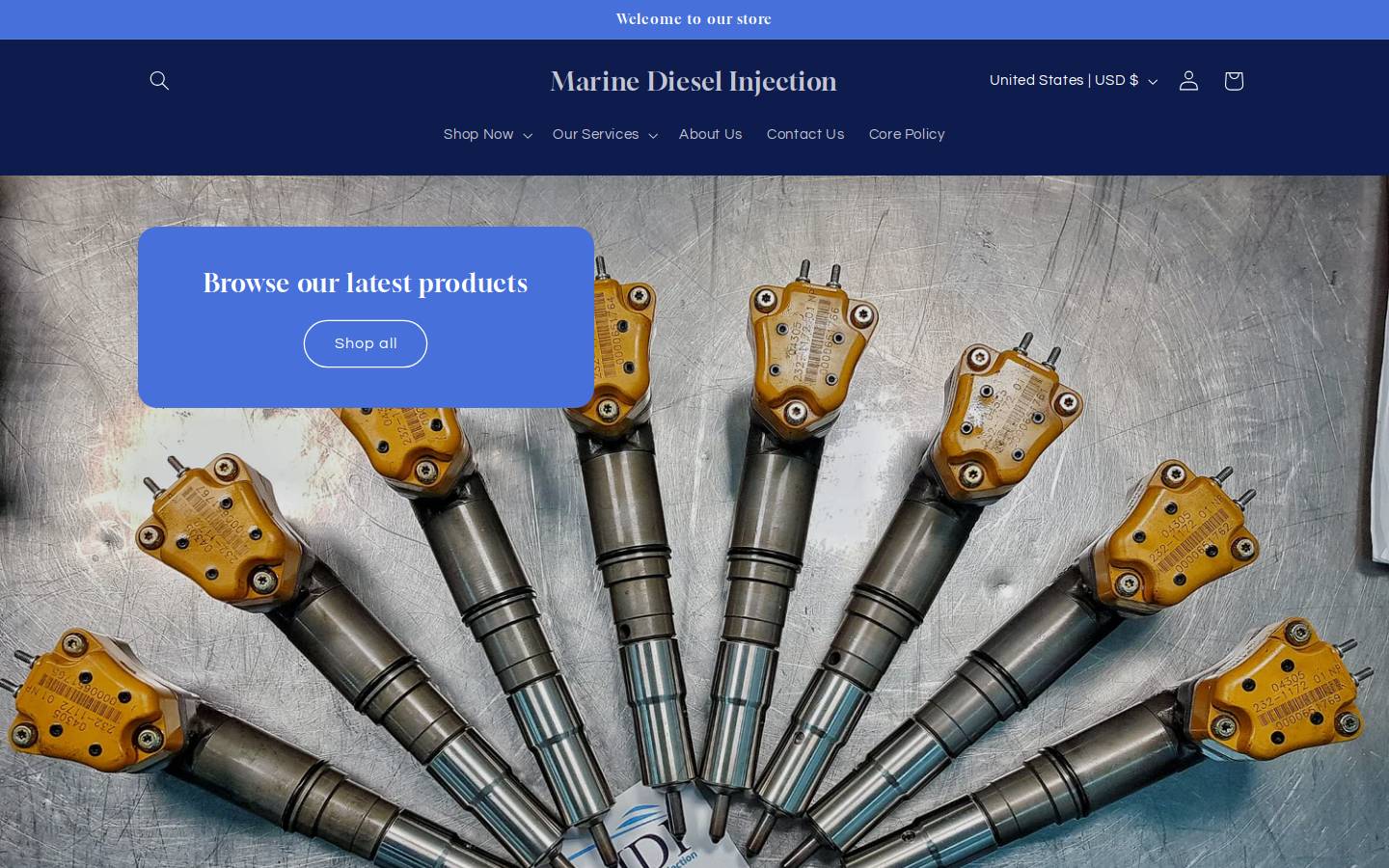 marinedieselinjections.com homepage screenshot