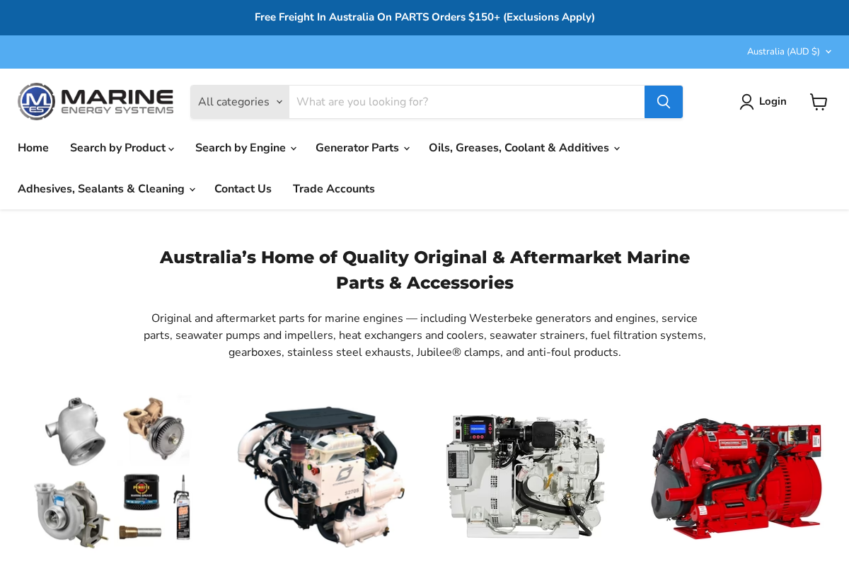 Marine Energy Systems homepage screenshot