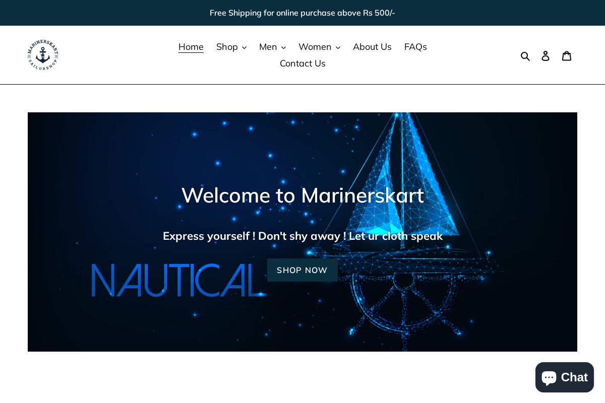 MARINERSKART homepage screenshot