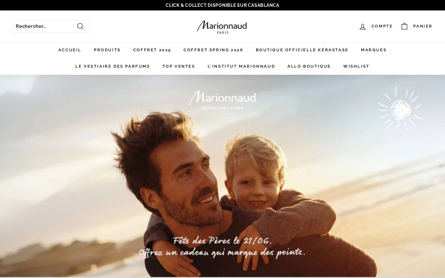 marionnaud.ma homepage screenshot