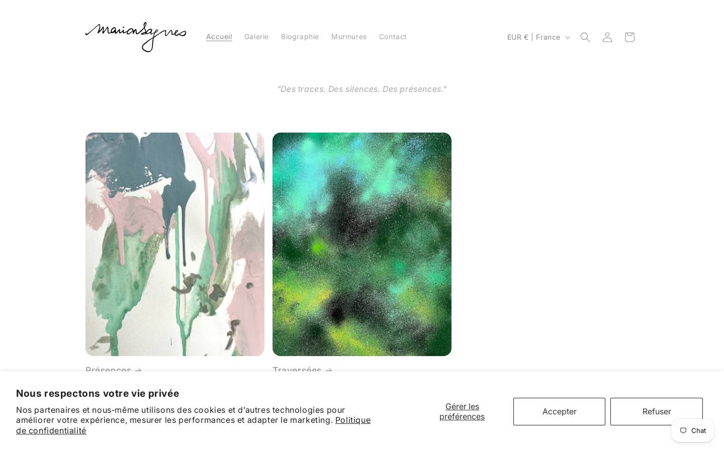 marionsagnes.com homepage screenshot