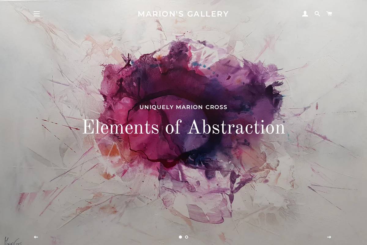 marionsgallery.com homepage screenshot