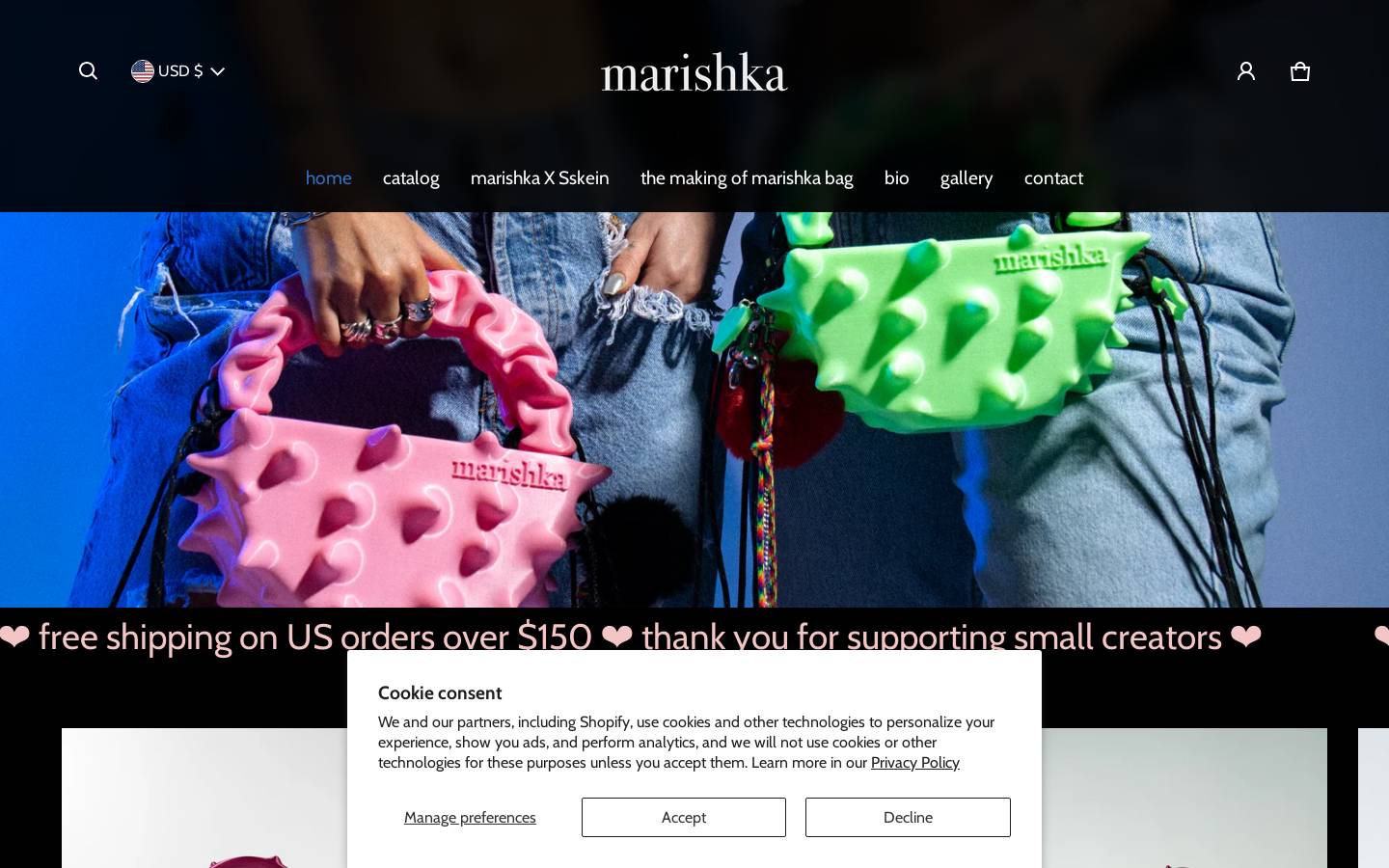 marishka.shop homepage screenshot