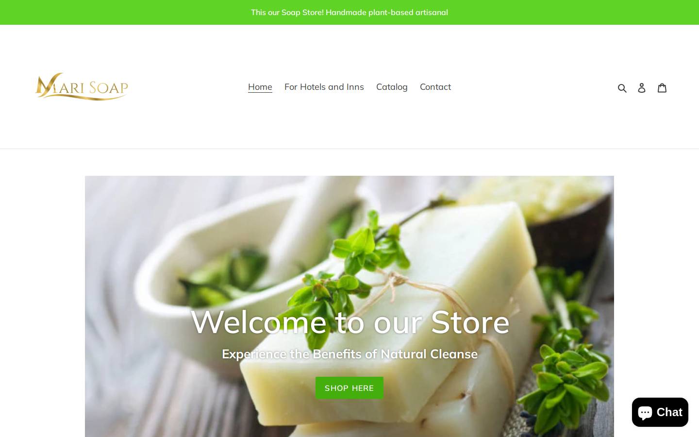 marisoap.com homepage screenshot