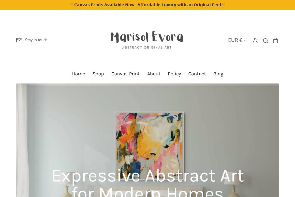 marisolevora.art homepage screenshot