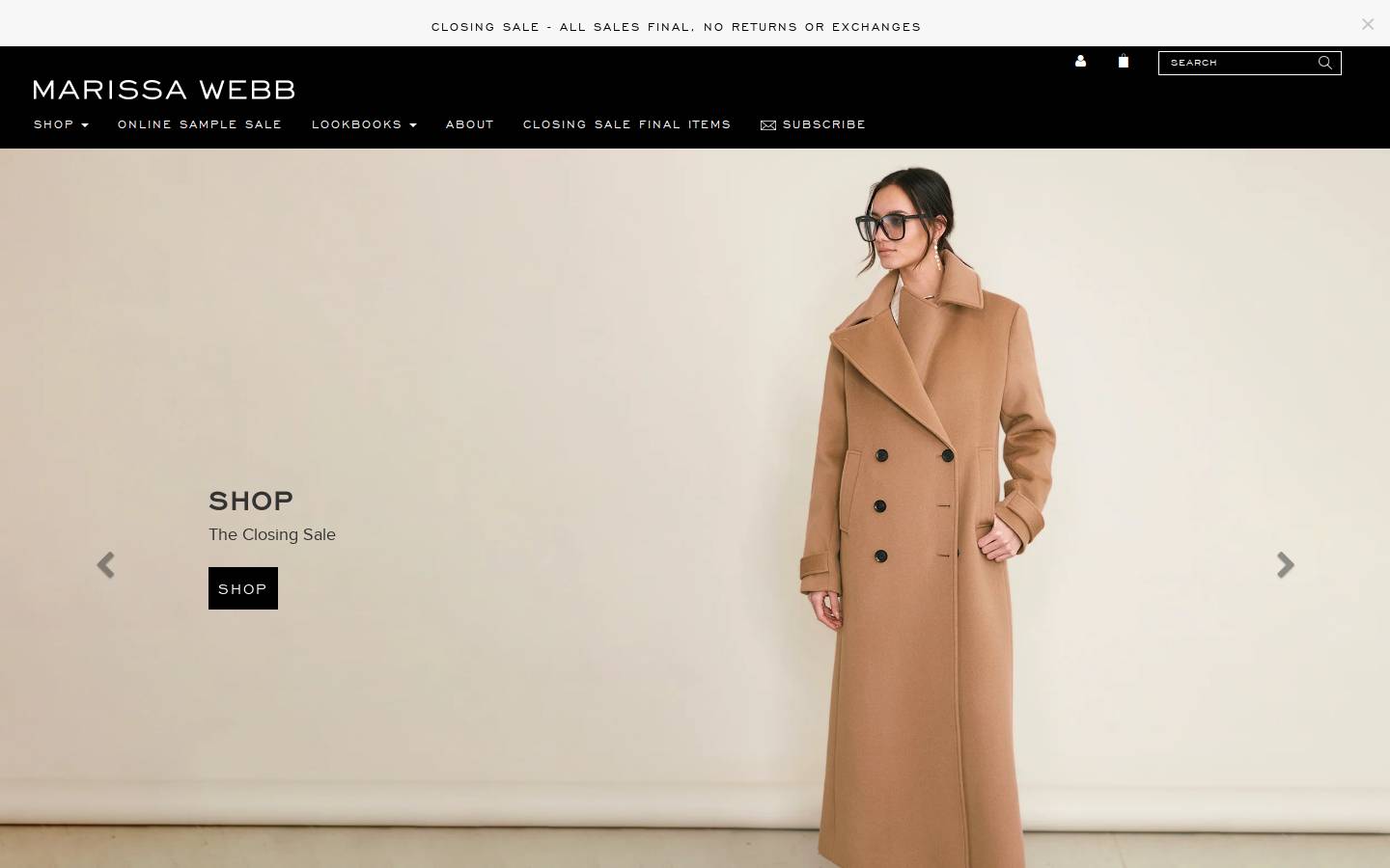 marissa-webb.com homepage screenshot