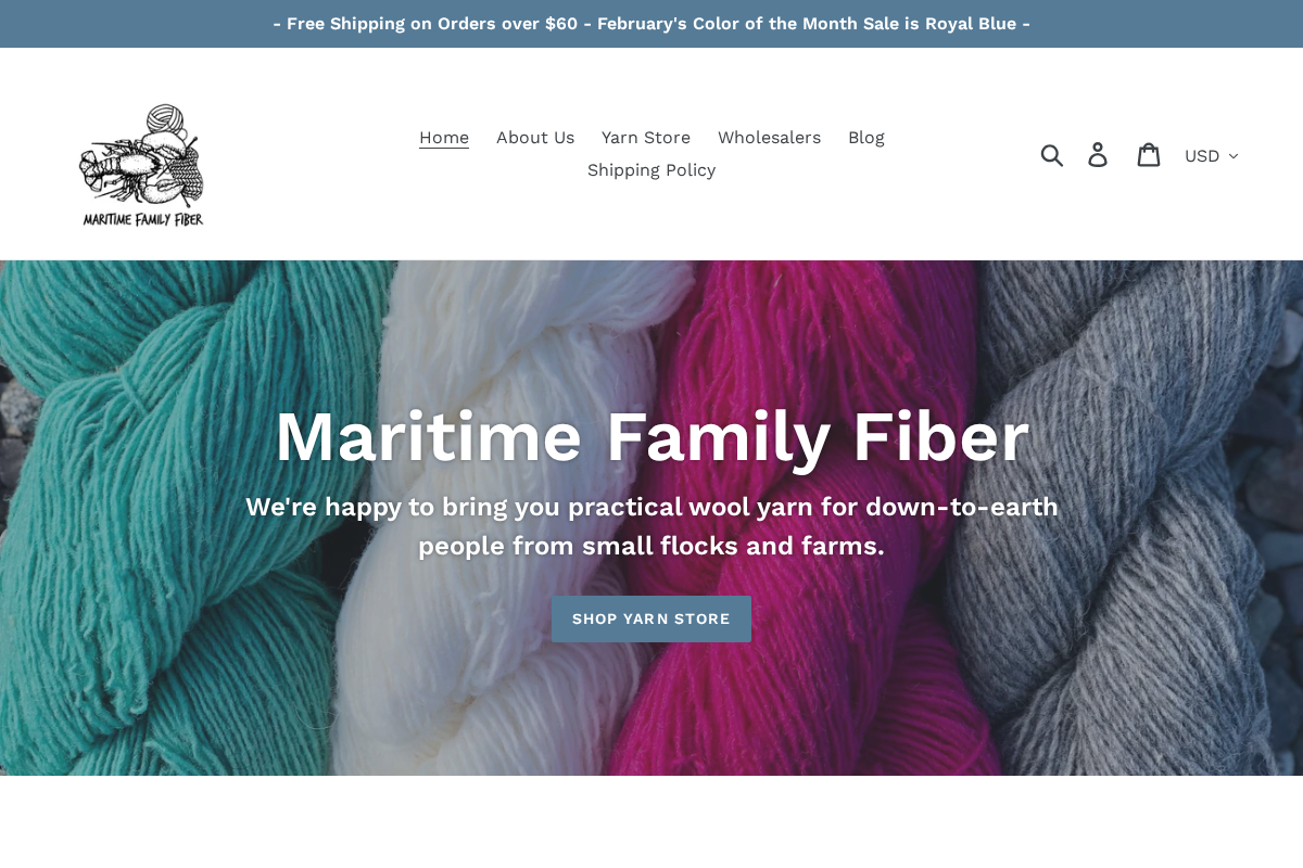Maritime Family Fiber homepage screenshot