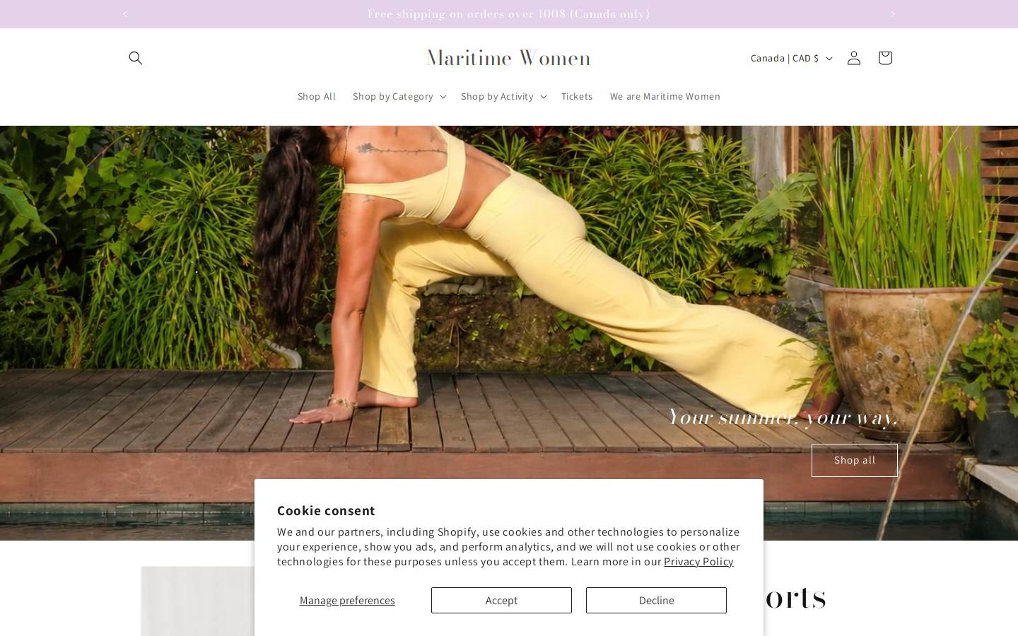 maritimewomen.ca homepage screenshot