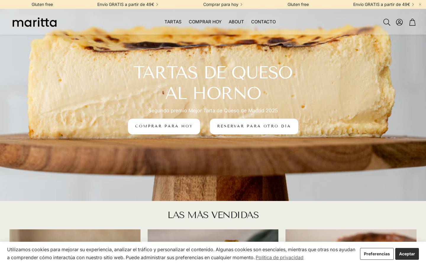 Maritta homepage screenshot