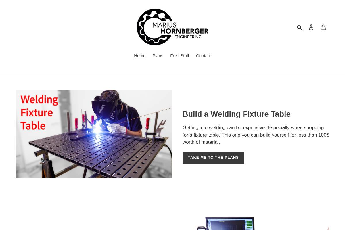 mariushornberger.com homepage screenshot