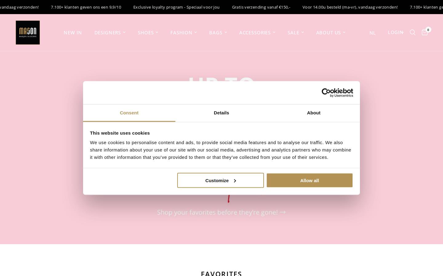 Marjon Snieders homepage screenshot