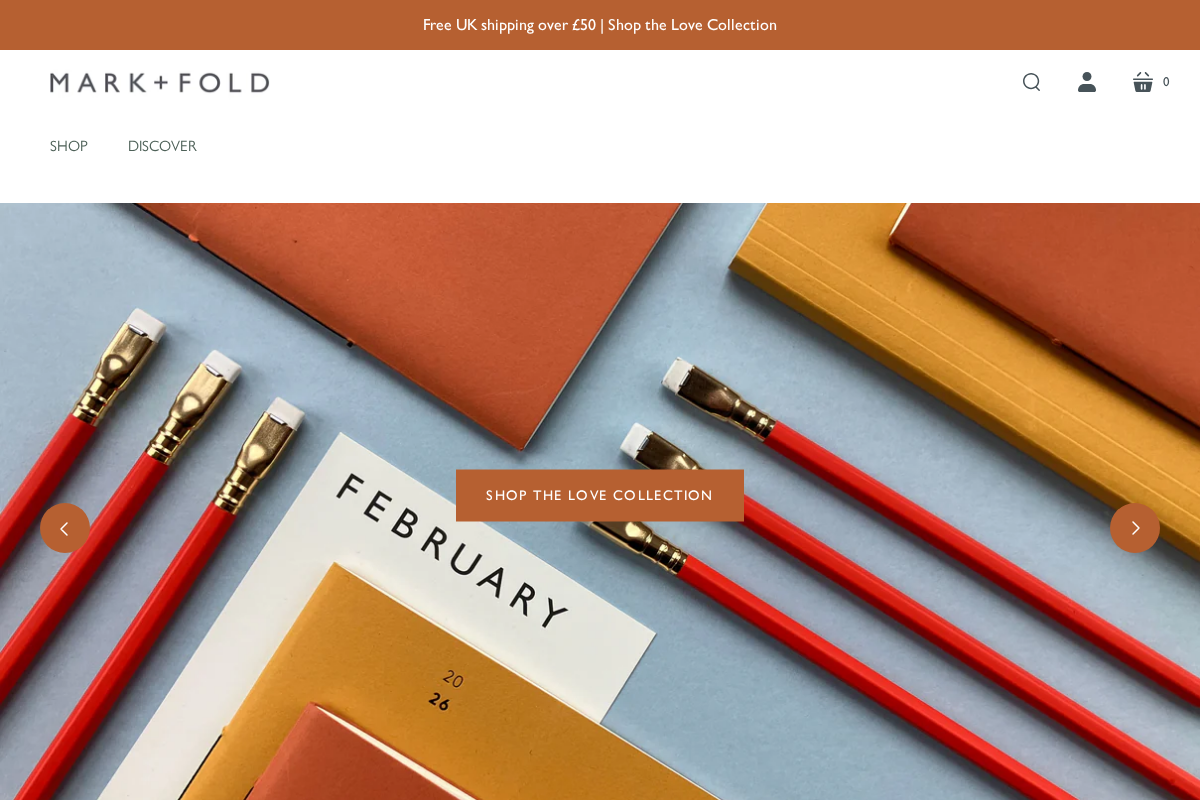 M A R K  +  F O L D homepage screenshot