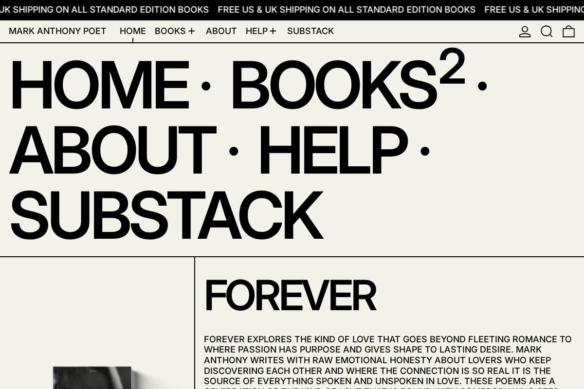 markanthonypoet.com homepage screenshot