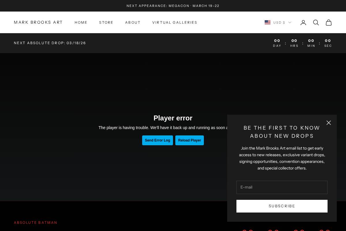 markbrooksart.com homepage screenshot