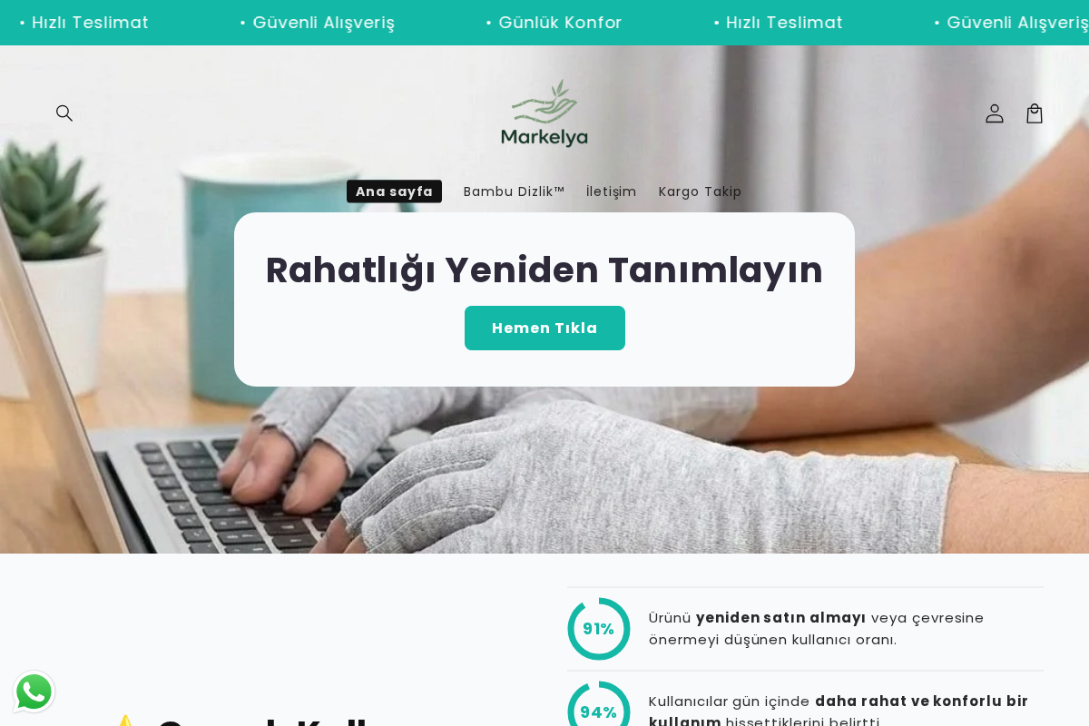 Markelya homepage screenshot