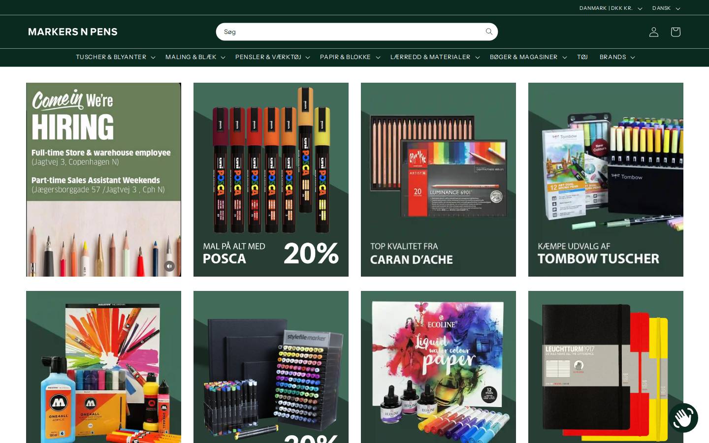 Markers N Pens homepage screenshot