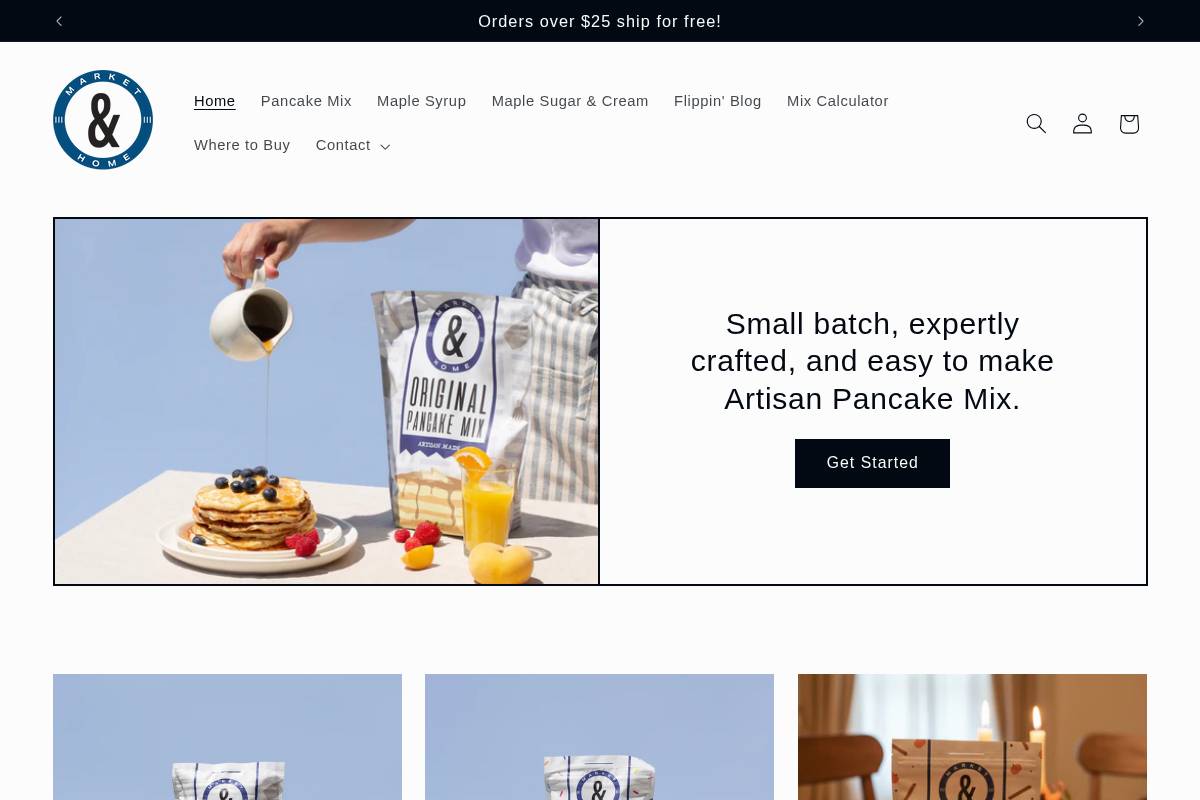 marketandhomenj.com homepage screenshot
