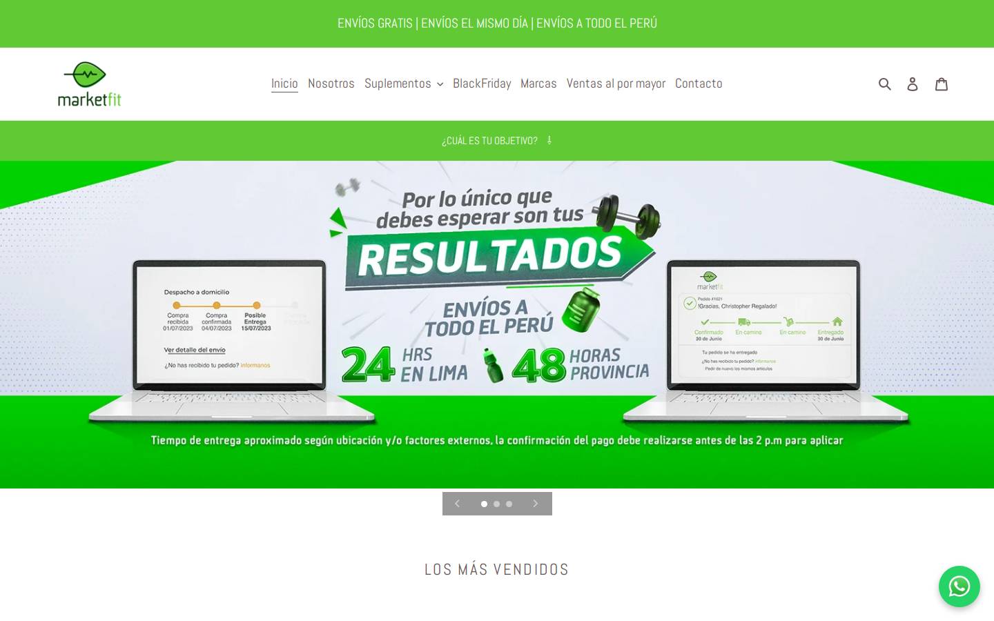 Marketfit homepage screenshot