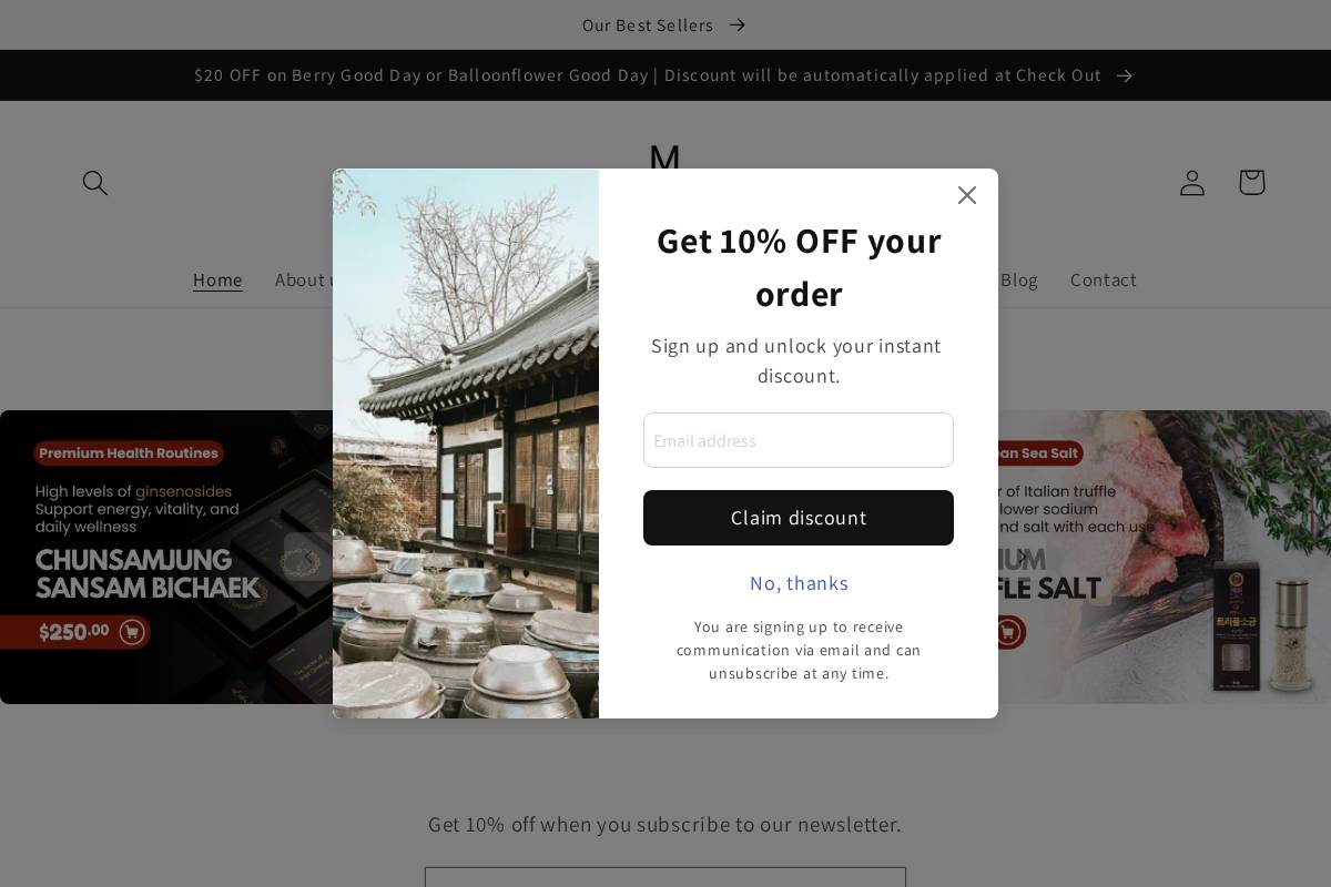 marketwoori.com homepage screenshot