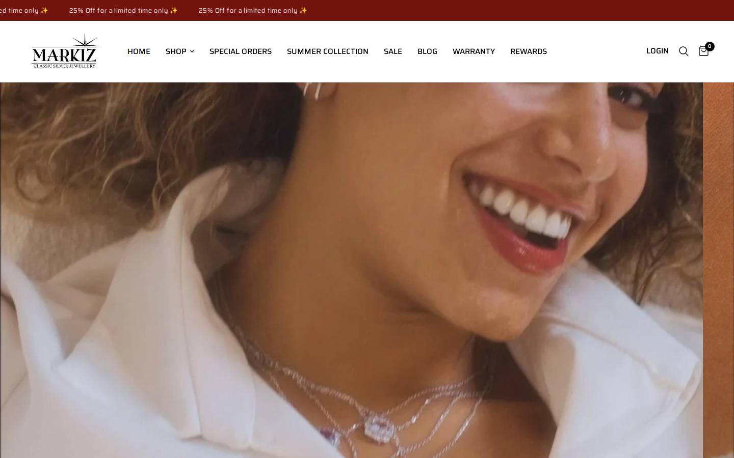 markizsilver.com homepage screenshot