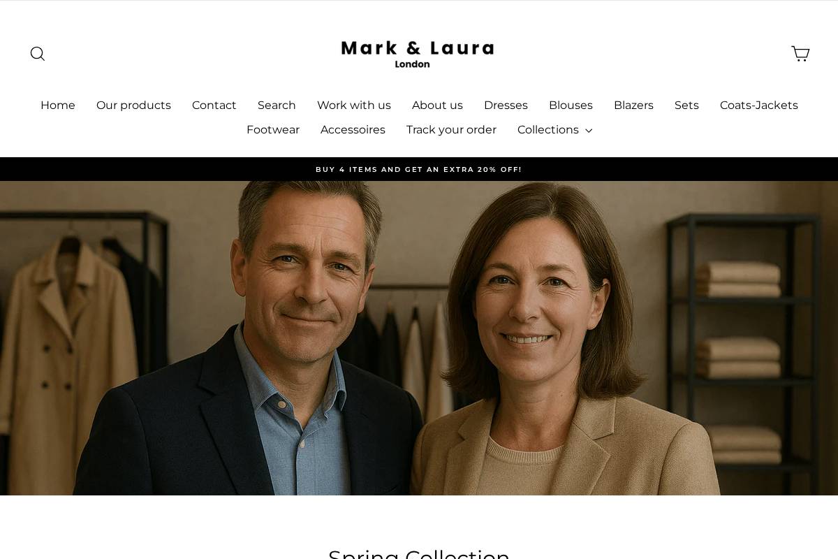 Marklauralondon homepage screenshot