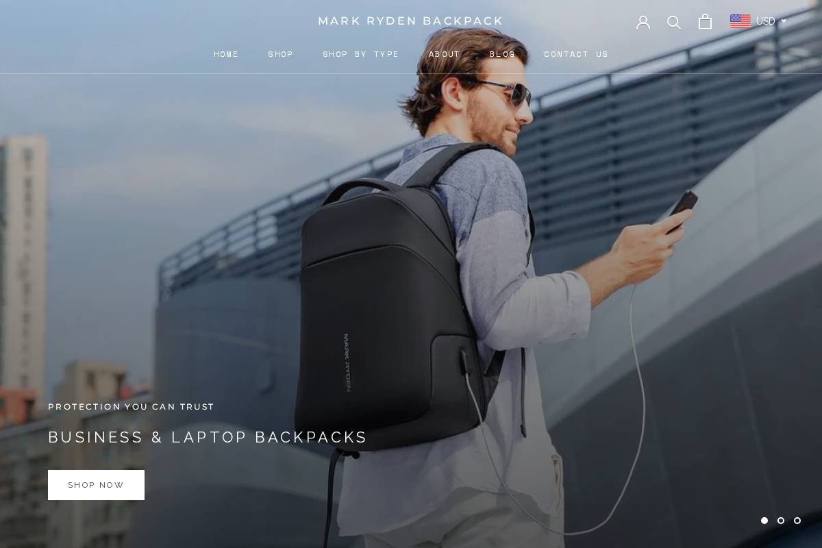 Mark Ryden Backpack homepage screenshot
