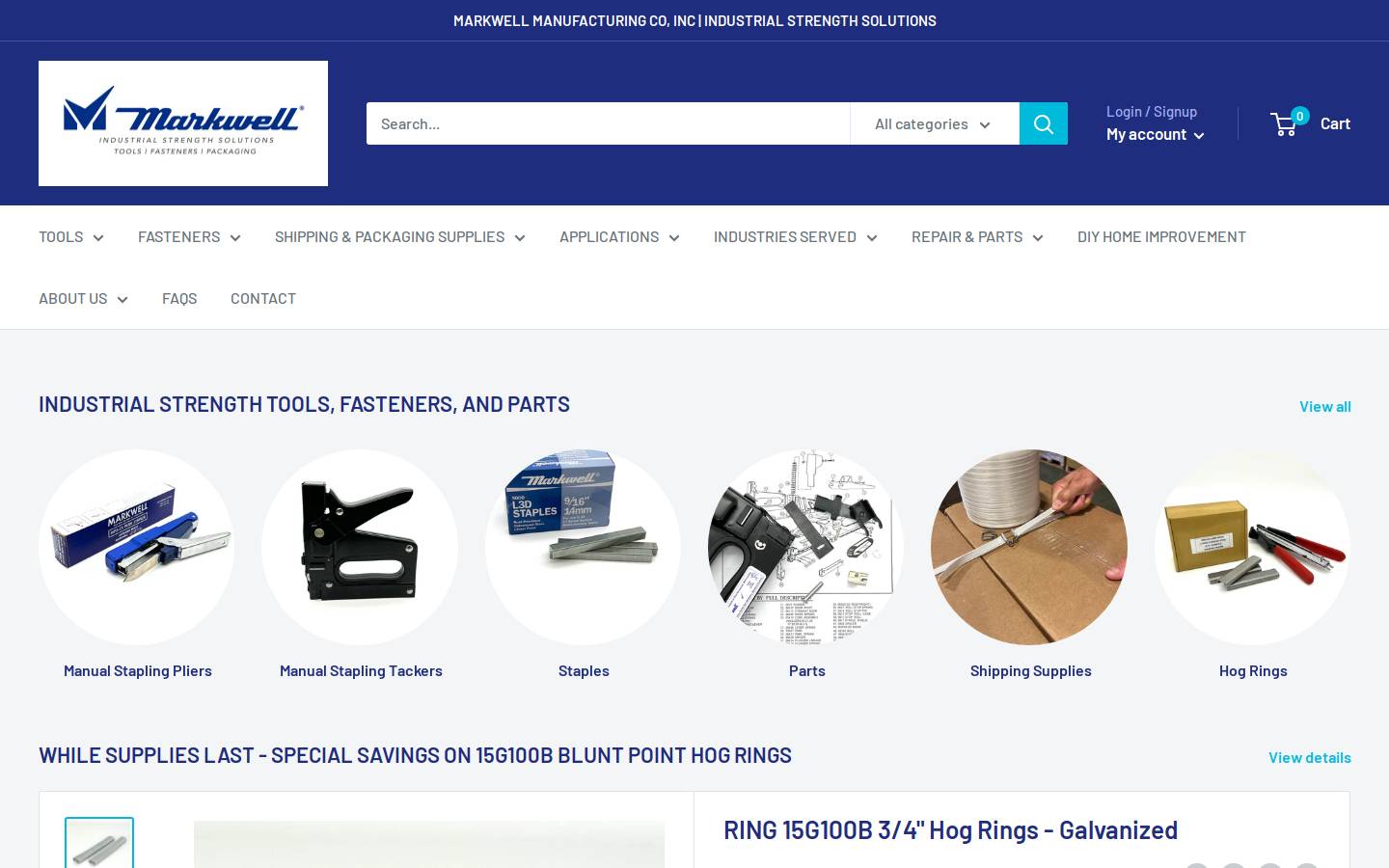 markwellusa.com homepage screenshot