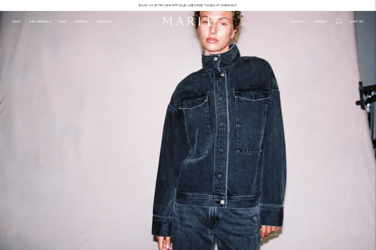 Marle homepage screenshot