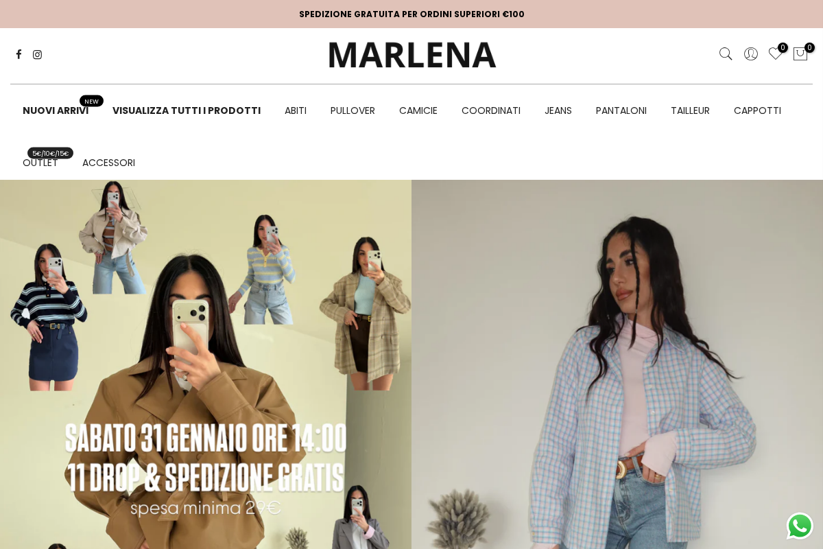 Marlenashop homepage screenshot
