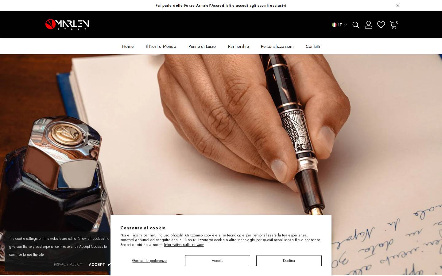 marlenpens.com homepage screenshot