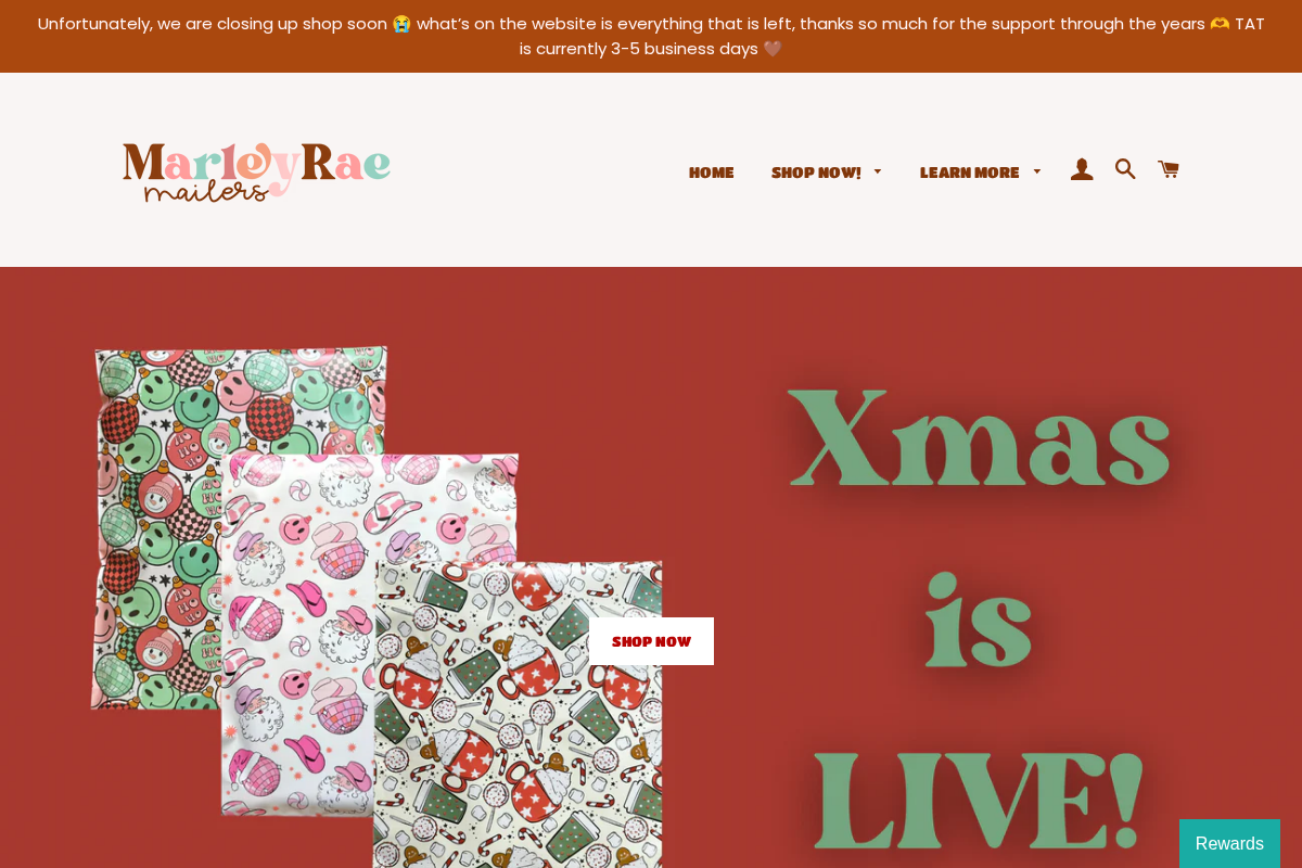 Marley Rae Mailers homepage screenshot