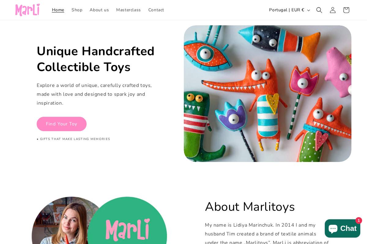 marlitoyart.com homepage screenshot