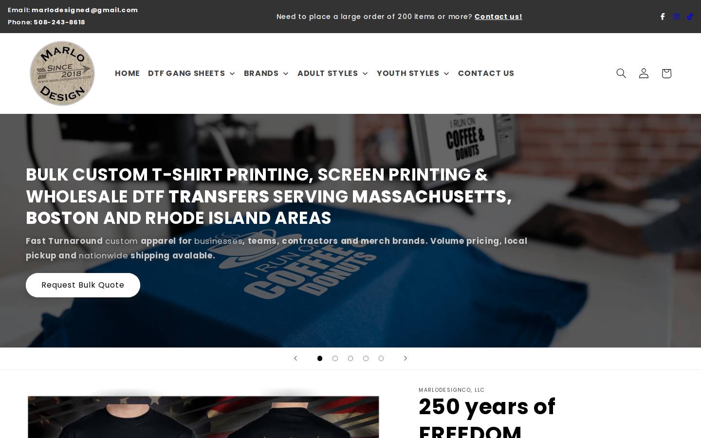 marlodesignco.com homepage screenshot