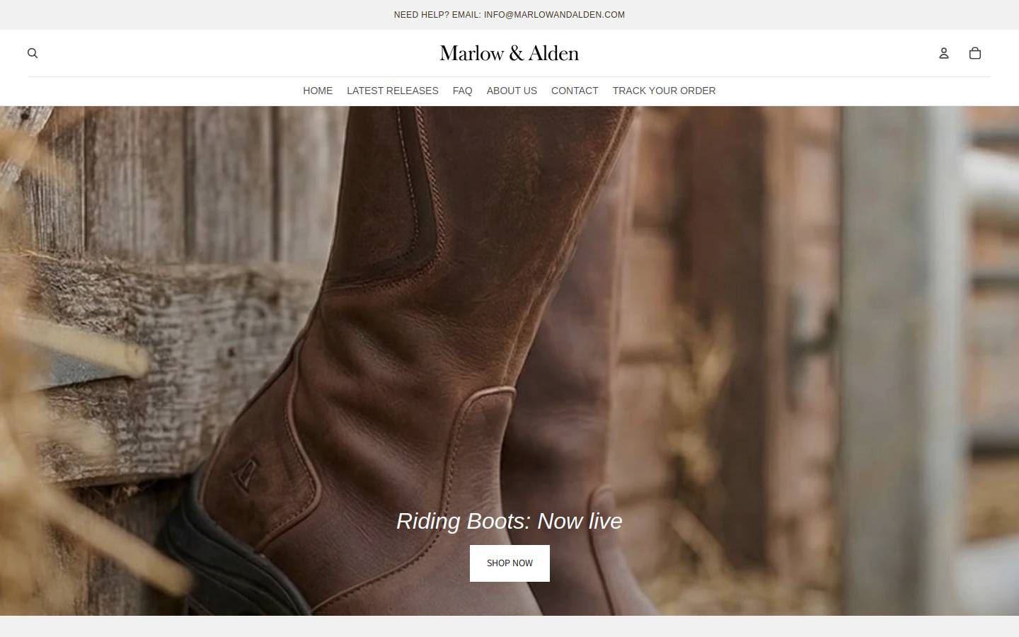 marlowandalden.com homepage screenshot