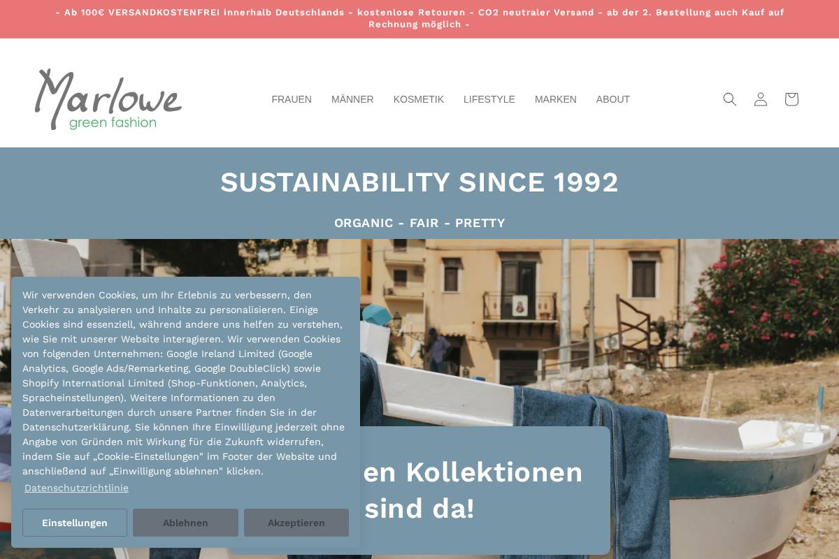 Marlowe Nature homepage screenshot