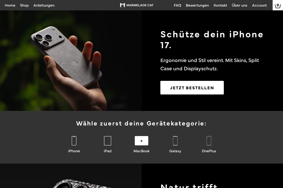 Marmelade Cat homepage screenshot