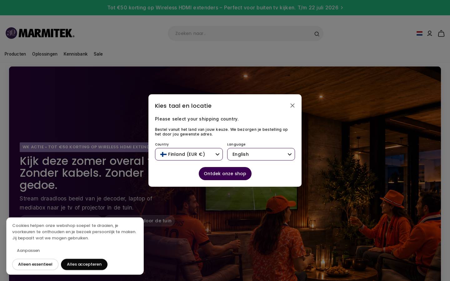 Marmitek homepage screenshot