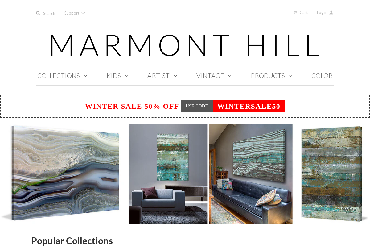 Marmont Hill homepage screenshot