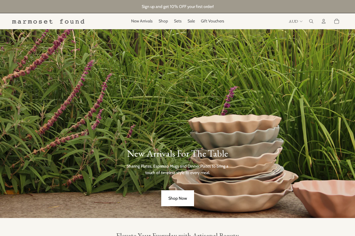 Marmoset Found homepage screenshot